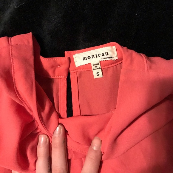 Monteau Sheer pink blouse tank - Picture 2 of 3